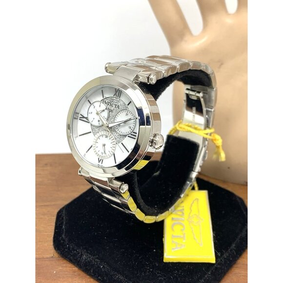 Invicta Women's Watch 28924 Angel Quartz Mother of Pearl Dial Silver Steel 36mm - Picture 2 of 15
